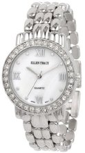 Ellen Tracy ET5029STK Silver Bracelet Mother-Of-Pearl Dial