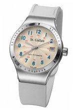 St. Gallen Disinfectable - Florence Nightingale Collection - Quartz , Counter For Pulsation Calibration, Sunray Ceramic Ivory Color Dial